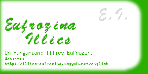eufrozina illics business card